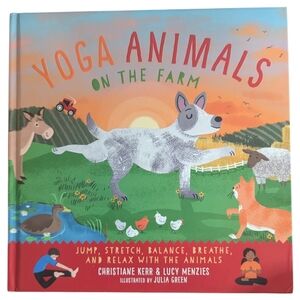 Kane Miller Yoga Animals on the Farm Book Green  Kid Children's Book NEW